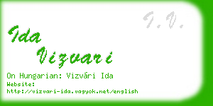 ida vizvari business card